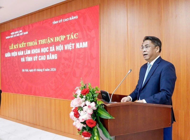 Ký kết Thỏa thuận hợp tác giữa Viện Hàn lâm Khoa học xã hội Việt Nam và Tỉnh ủy Cao Bằng Ký kết Thỏa thuận hợp tác giữa Viện Hàn lâm Khoa học xã hội Việt Nam và Tỉnh ủy Cao Bằng