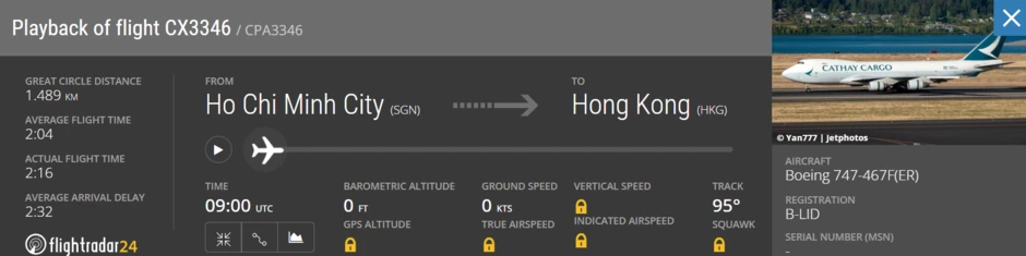 Một chiếc Boeing 747 khổng lồ dài hơn 70 m, sải cánh 64 m, sở hữu 4 động cơ, chở được tới 127 tấn hàng, cất cánh từ sân bay Tân Sơn Nhất