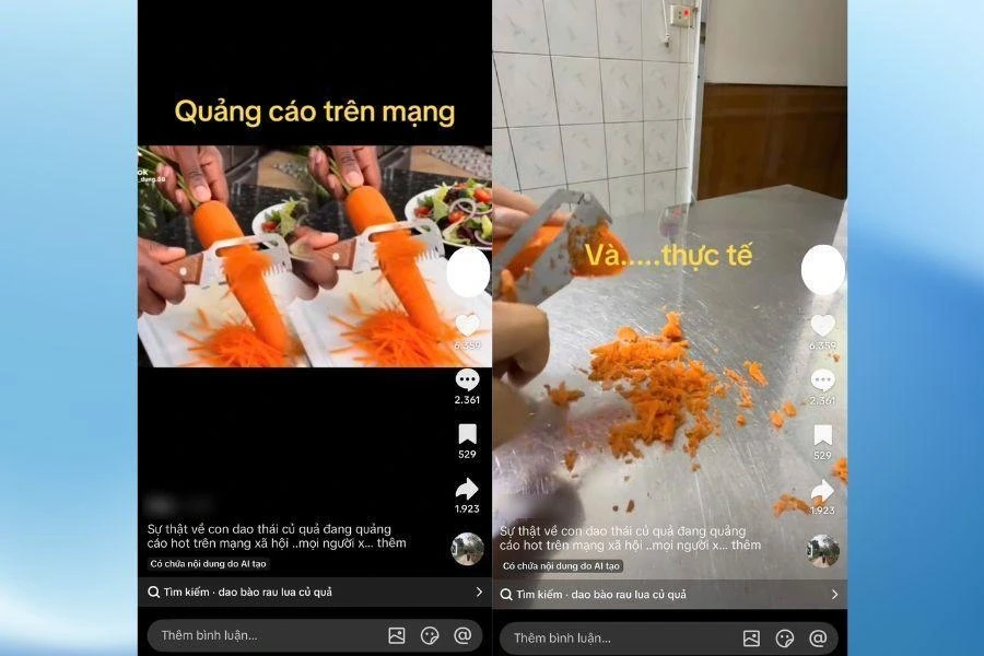 Ngớ người khi nhận hàng vì tin vào quảng cáo AI Ngớ người khi nhận hàng vì tin vào quảng cáo AI