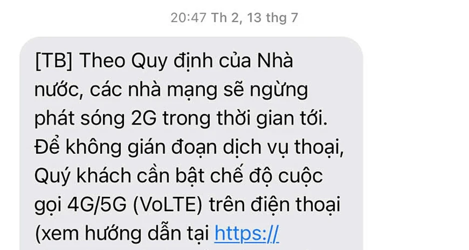 Nhà mạng sắp tắt hoàn toàn 2G tại Việt Nam Nhà mạng sắp tắt hoàn toàn 2G tại Việt Nam