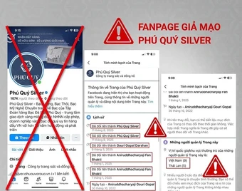 Nhận biết các fanpage "tích xanh" giả mạo thương hiệu tên tuổi, lừa chuyển tiền đặt mua vàng, bạc