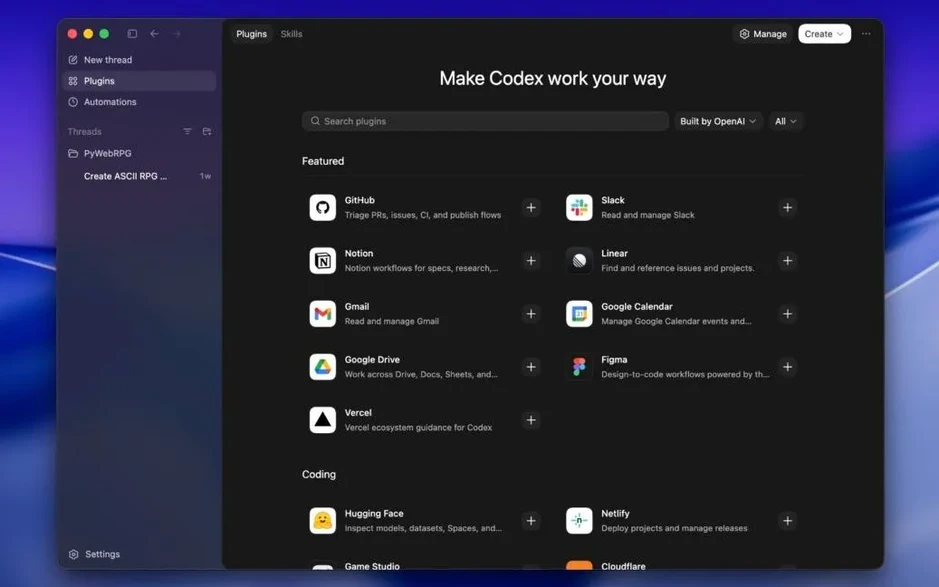 OpenAI bổ sung plugin, mở rộng Codex vượt lập trình