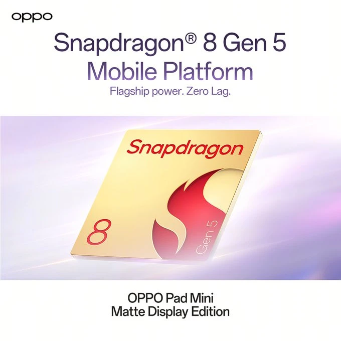 OPPO ra mắt máy tính bảng nhỏ gọn màn hình OLED nhám 144 Hz, dùng chip Snapdragon 8 Gen 5 OPPO ra mắt máy tính bảng nhỏ gọn màn hình OLED nhám 144 Hz, dùng chip Snapdragon 8 Gen 5