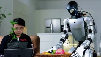 Robot hình người loay hoay đi từ sân khấu đến đời thực