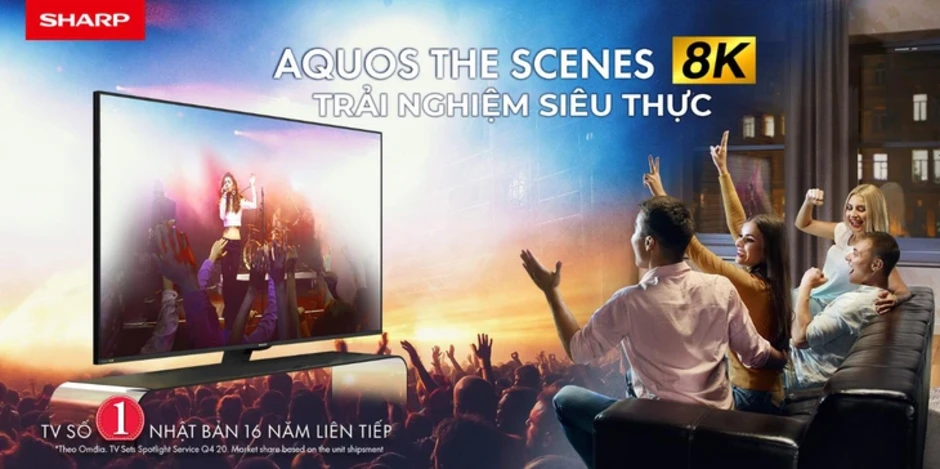 Sharp ra mắt TV 8K thế hệ thứ 2 với công nghệ màu sắc độc quyền mới Sharp ra mắt TV 8K thế hệ thứ 2 với công nghệ màu sắc độc quyền mới