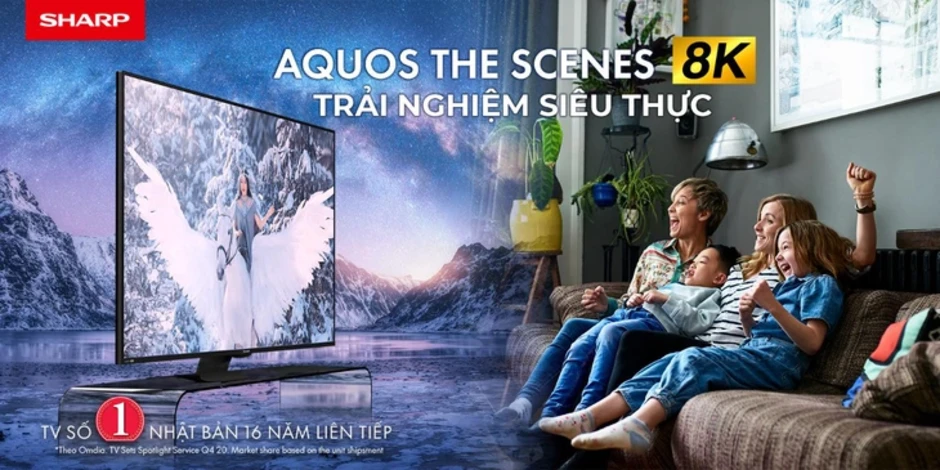 Sharp ra mắt TV 8K thế hệ thứ 2 với công nghệ màu sắc độc quyền mới Sharp ra mắt TV 8K thế hệ thứ 2 với công nghệ màu sắc độc quyền mới