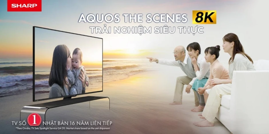 Sharp ra mắt TV 8K thế hệ thứ 2 với công nghệ màu sắc độc quyền mới Sharp ra mắt TV 8K thế hệ thứ 2 với công nghệ màu sắc độc quyền mới