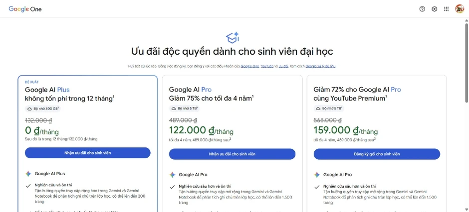 Sinh viên được sử dụng miễn phí dịch vụ Google AI Pro Sinh viên được sử dụng miễn phí dịch vụ Google AI Pro