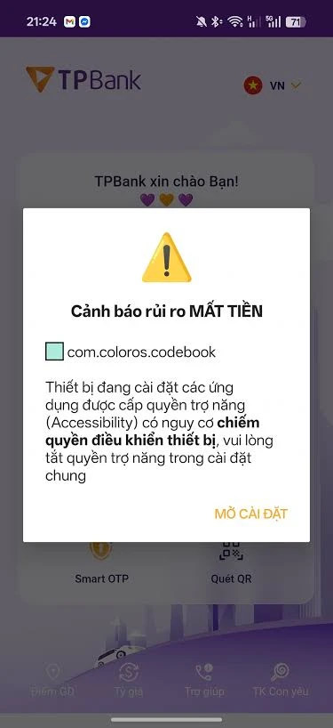 Thấy 5 dấu hiệu này trên điện thoại, gỡ ngay kẻo tài khoản ngân hàng "bốc hơi" lúc nửa đêm