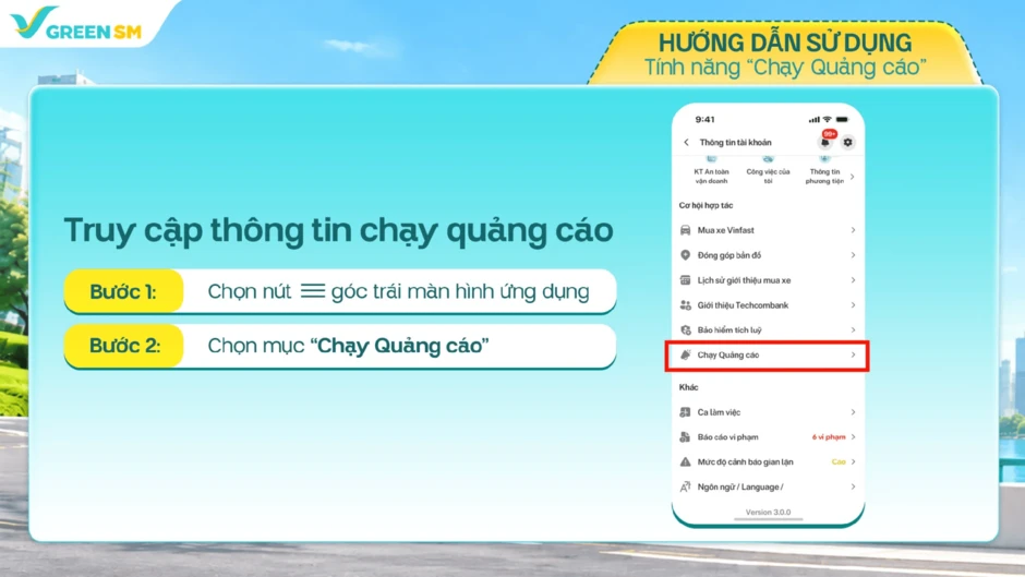 Thông báo mới nhất từ Green SM tới toàn bộ tài xế đang chạy Green Bike trên cả nước Thông báo mới nhất từ Green SM tới toàn bộ tài xế đang chạy Green Bike trên cả nước