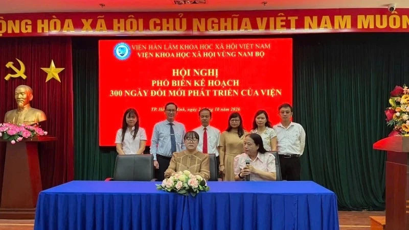 Viện Khoa học xã hội vùng Nam Bộ triển khai chương trình 300 ngày đổi mới, phát triển Viện Khoa học xã hội vùng Nam Bộ triển khai chương trình 300 ngày đổi mới, phát triển