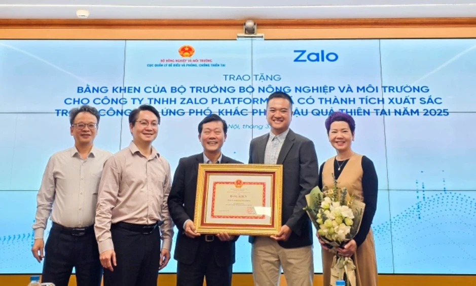 Zalo nhận bằng khen cho ứng dụng cảnh báo, ứng phó thiên tai Zalo nhận bằng khen cho ứng dụng cảnh báo, ứng phó thiên tai