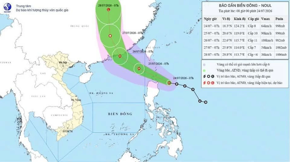 Bão Noul hình thành, sắp vào Biển Đông trở thành bão số 2 Bão Noul hình thành, sắp vào Biển Đông trở thành bão số 2