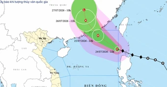 Bão số 2 Noul chính thức hình thành, tăng cấp nhanh trên Biển Đông