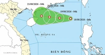 Biển Đông vừa xuất hiện áp thấp nhiệt đới, hướng về phía Tây