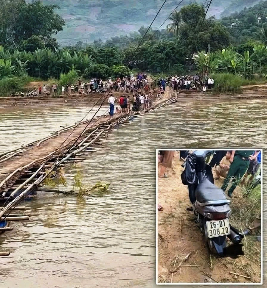 Nam thanh niên mất tích khi đi xe máy qua cầu phao Nam thanh niên mất tích khi đi xe máy qua cầu phao