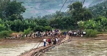 Nam thanh niên mất tích khi đi xe máy qua cầu phao