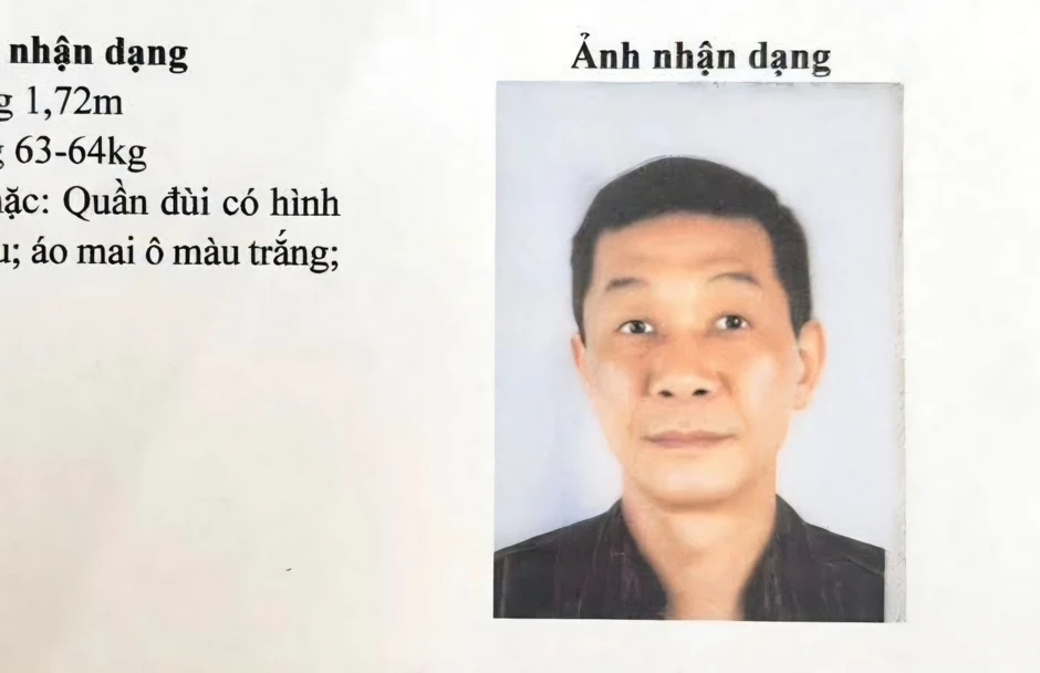 Người đàn ông mất tích 19 ngày, công an nêu đặc điểm nhận dạng