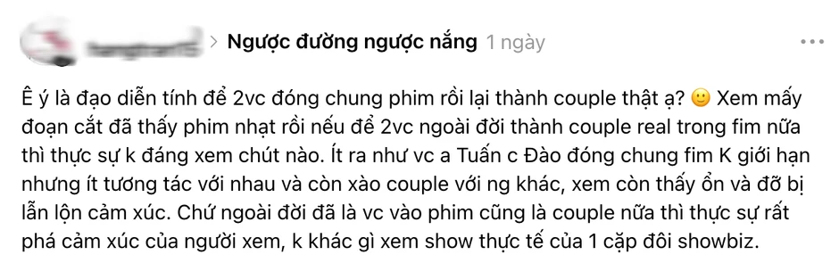 Đình Tú và Ngọc Huyền trong Ngược Đường Ngược Nắng bị chê tơi tả Đình Tú và Ngọc Huyền trong Ngược Đường Ngược Nắng bị chê tơi tả
