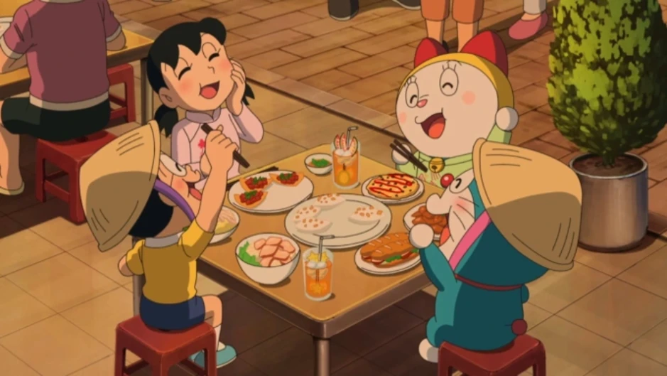 Doraemon, Nobita ăn cơm tấm, bánh mỳ Việt Nam Doraemon, Nobita ăn cơm tấm, bánh mỳ Việt Nam