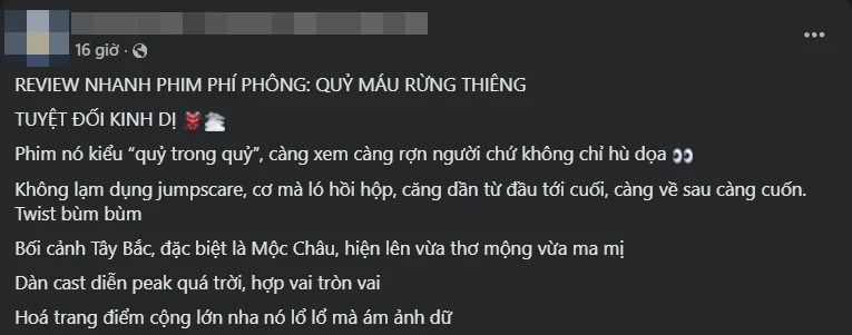 Phí Phông: Quỷ Máu Rừng Thiêng khẳng định vị thế phim kinh dị Việt Phí Phông: Quỷ Máu Rừng Thiêng khẳng định vị thế phim kinh dị Việt