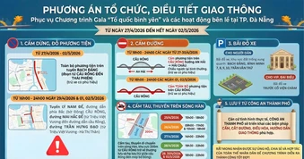 Đà Nẵng: Điều chỉnh giao thông một số tuyến đường dịp lễ 30-4 và 1-5