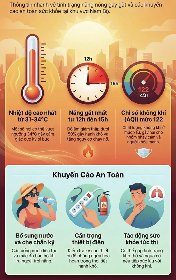 Dự báo thời tiết hôm nay, 24-2: TPHCM và Nam Bộ có nắng mạnh, độ ẩm thấp Dự báo thời tiết hôm nay, 24-2: TPHCM và Nam Bộ có nắng mạnh, độ ẩm thấp