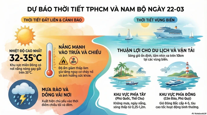 Dự báo thời tiết hôm nay tại TPHCM và Nam Bộ: Cần chú ý 2 thời điểm trưa và chiều Dự báo thời tiết hôm nay tại TPHCM và Nam Bộ: Cần chú ý 2 thời điểm trưa và chiều