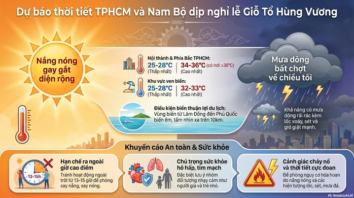 Dự báo thời tiết TPHCM và Nam Bộ hôm nay, ngày 27-4