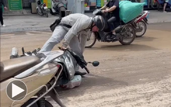 Hàng loạt xe máy đang đi ngã ra đường: CSGT truy ra hung thủ, mức xử phạt thế nào?