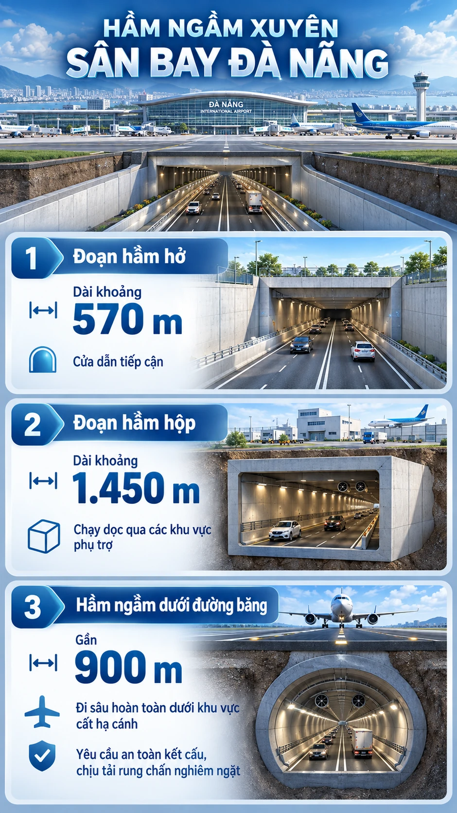 Kiến nghị bất ngờ về hầm ngầm xuyên sân bay chưa từng có tiền lệ ở Việt Nam, 2,9km trị giá 10.000 tỷ đồng Kiến nghị bất ngờ về hầm ngầm xuyên sân bay chưa từng có tiền lệ ở Việt Nam, 2,9km trị giá 10.000 tỷ đồng