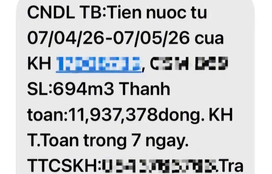 Người dân lo lắng vì nhận hóa đơn tiền nước gần 12 triệu đồng/tháng Người dân lo lắng vì nhận hóa đơn tiền nước gần 12 triệu đồng/tháng