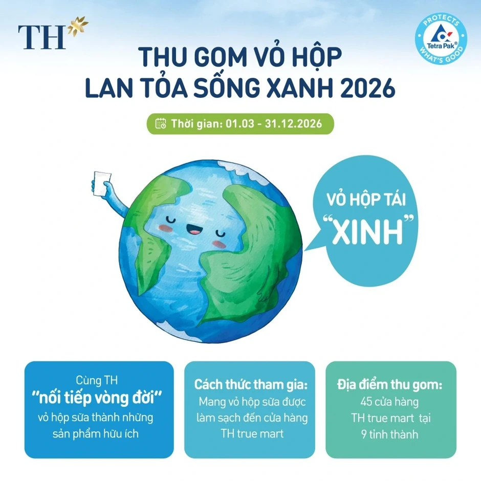 “Thu gom vỏ hộp, lan tỏa sống xanh 2026”: Từ hành động nhỏ đến vòng tuần hoàn xanh “Thu gom vỏ hộp, lan tỏa sống xanh 2026”: Từ hành động nhỏ đến vòng tuần hoàn xanh