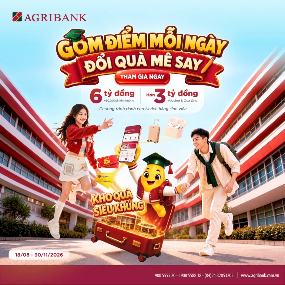 Agribank dành hơn 9 tỷ đồng ưu đãi sinh viên nhân dịp khai trường Agribank dành hơn 9 tỷ đồng ưu đãi sinh viên nhân dịp khai trường