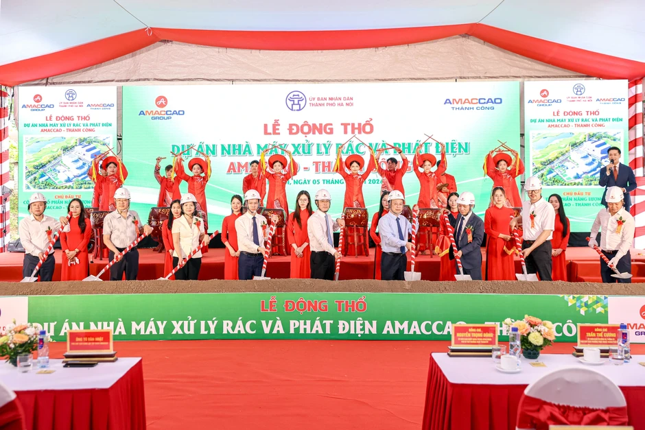 AMACCAO động thổ hai dự án điện rác tại Hà Nội và Vĩnh Long