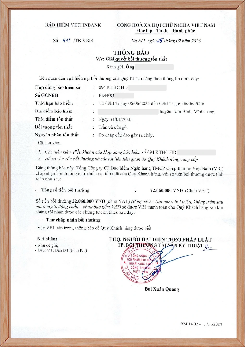 Bảo hiểm cháy nổ - “tấm lá chắn” bảo vệ ngôi nhà