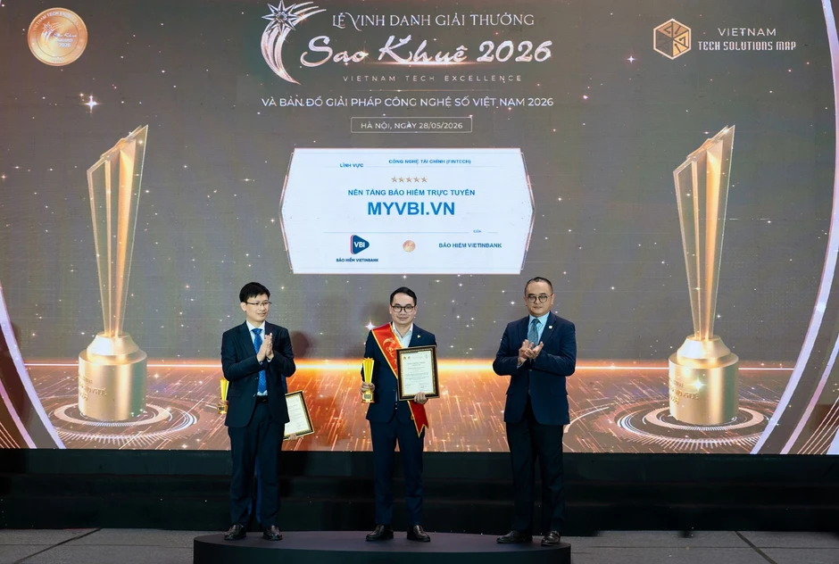 Bảo hiểm trực tuyến MYVBI được vinh danh 5 sao tại Sao Khuê 2026 Bảo hiểm trực tuyến MYVBI được vinh danh 5 sao tại Sao Khuê 2026