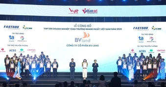 BV Land được vinh danh trong "Top 500 doanh nghiệp tăng trưởng nhanh nhất Việt Nam 2026"