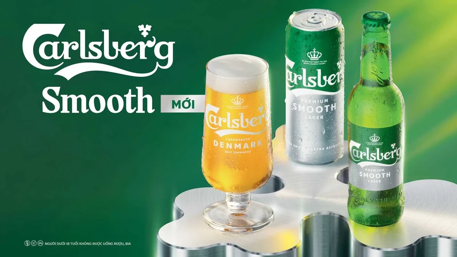 Carlsberg Smooth nâng tầm cuộc vui bằng vị bia êm mượt Carlsberg Smooth nâng tầm cuộc vui bằng vị bia êm mượt