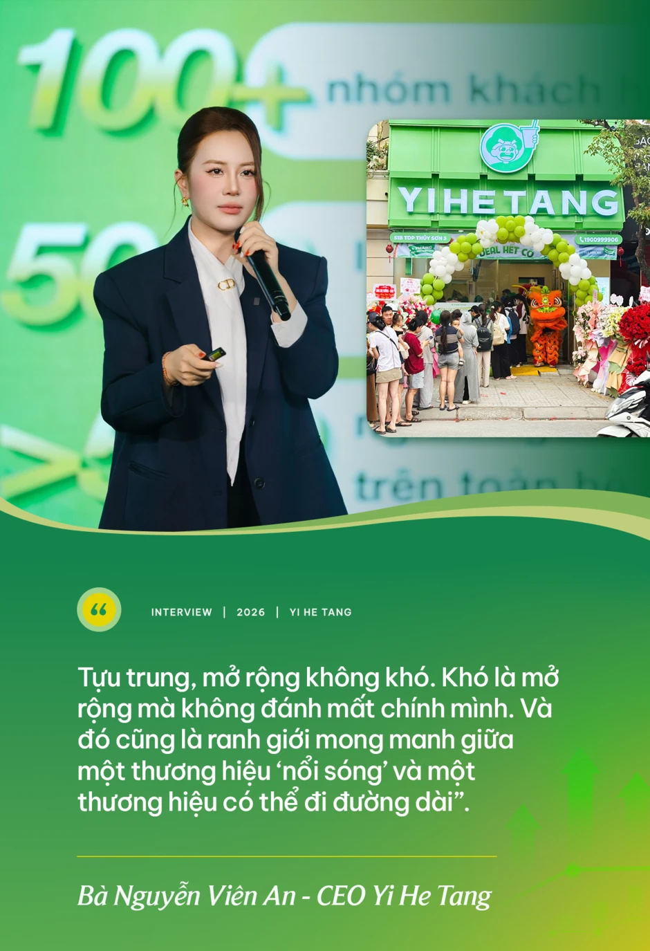 CEO Nguyễn Viên An và chiến lược "đi chậm để đi xa" phía sau tham vọng 500 cửa hàng của Yi He Tang