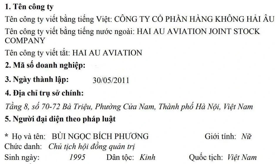 Con dâu của tỷ phú Hồ Hùng Anh làm chủ tịch một hãng hàng không Con dâu của tỷ phú Hồ Hùng Anh làm chủ tịch một hãng hàng không