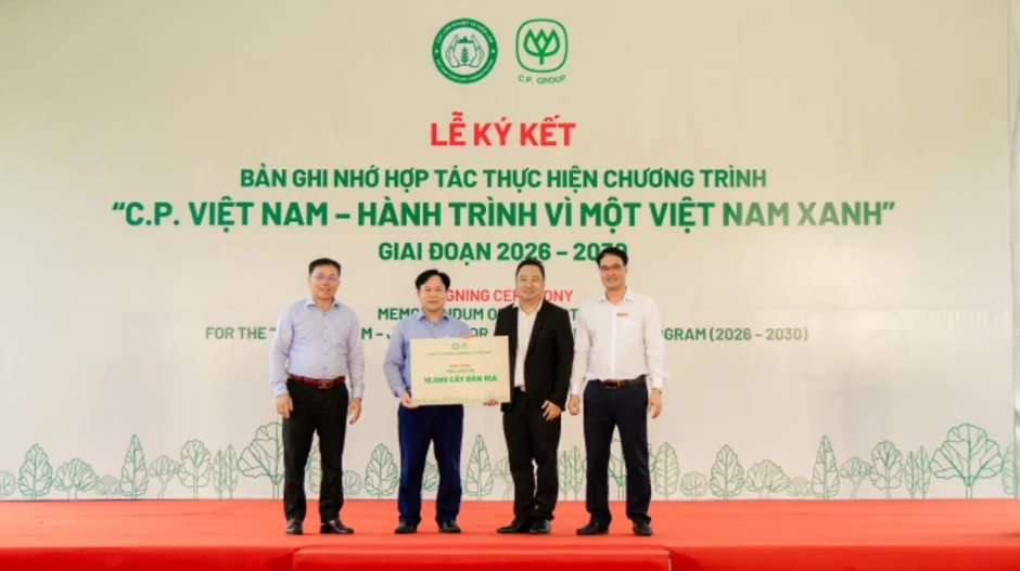 C.P. Việt Nam đặt mục tiêu trồng thêm 1,5 triệu cây xanh C.P. Việt Nam đặt mục tiêu trồng thêm 1,5 triệu cây xanh