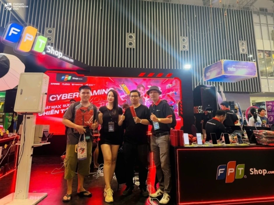 Đa dạng hoạt động tại gian hàng FPT Shop ở Vietnam GameVerse 2026 Đa dạng hoạt động tại gian hàng FPT Shop ở Vietnam GameVerse 2026