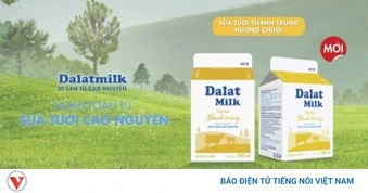 Dalatmilk ra mắt “Sữa tươi thanh trùng hương chuối”