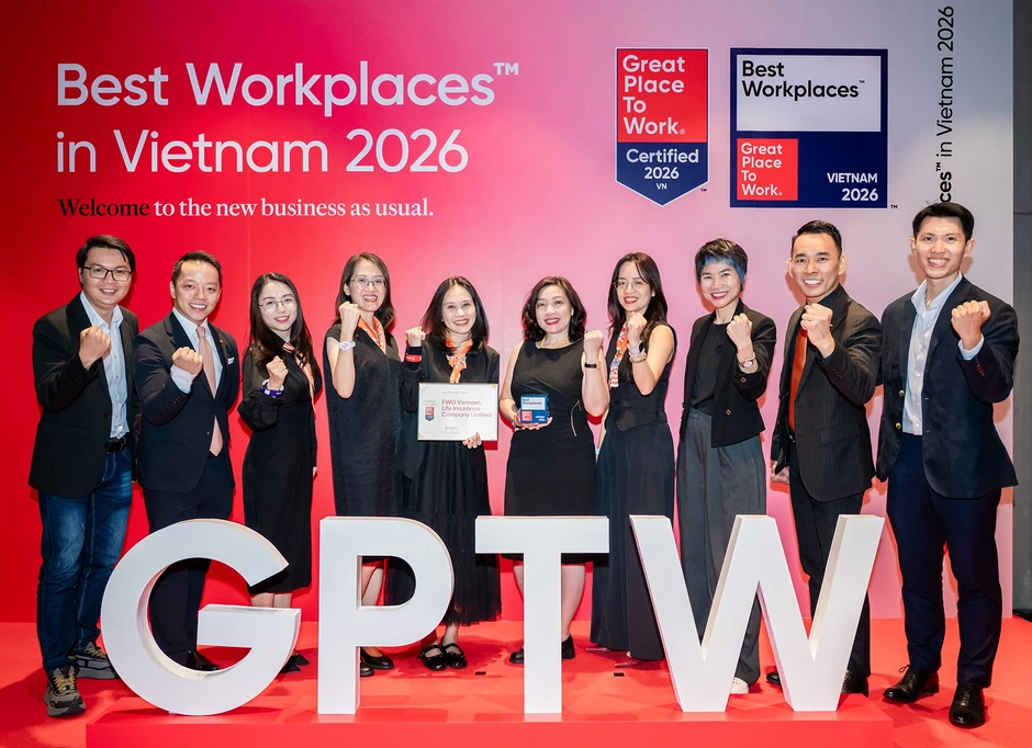 FWD Việt Nam nhận giải “Nơi làm việc xuất sắc hàng đầu Việt Nam 2026”