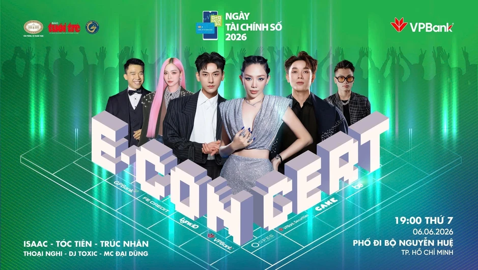 Hé lộ dàn ca sĩ ‘triệu view’ đổ bộ E-Concert ở Ngày tài chính số 2026 Hé lộ dàn ca sĩ ‘triệu view’ đổ bộ E-Concert ở Ngày tài chính số 2026