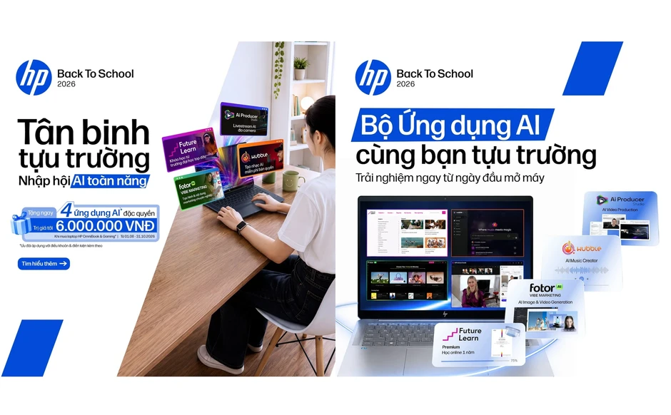 HP tặng 4 ứng dụng AI giá 6 triệu đồng khi mua laptop OmniBook, Gaming HP tặng 4 ứng dụng AI giá 6 triệu đồng khi mua laptop OmniBook, Gaming