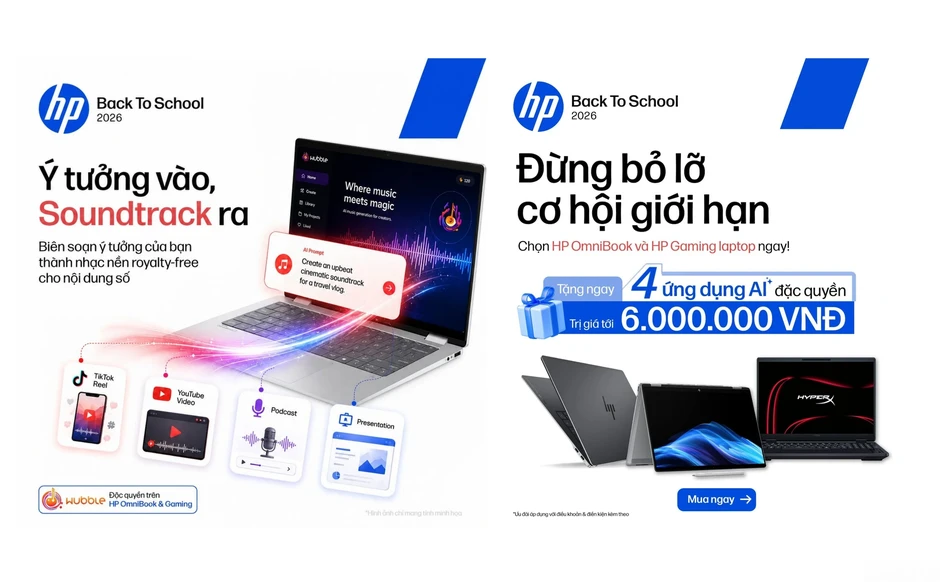 HP tặng 4 ứng dụng AI giá 6 triệu đồng khi mua laptop OmniBook, Gaming HP tặng 4 ứng dụng AI giá 6 triệu đồng khi mua laptop OmniBook, Gaming