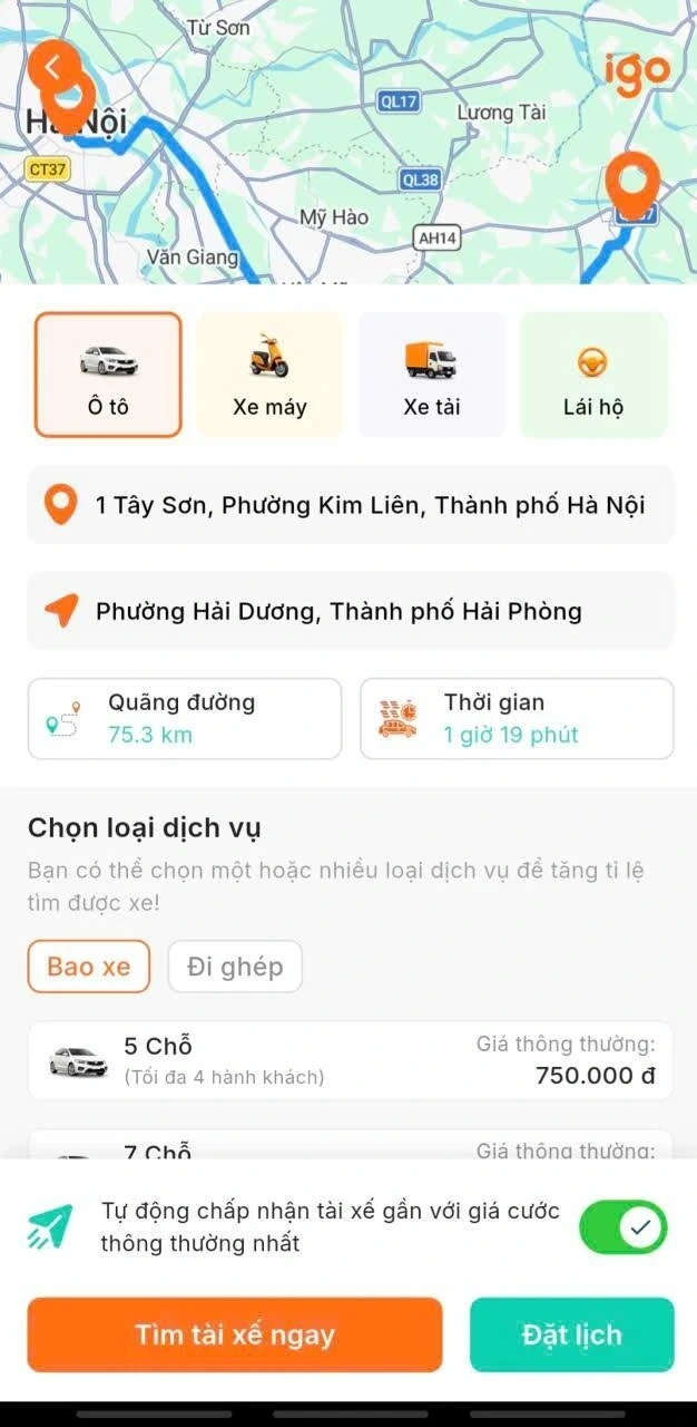 iGO: Tài xế xe công nghệ được giữ lại 100% doanh thu iGO: Tài xế xe công nghệ được giữ lại 100% doanh thu
