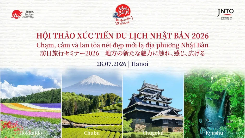 JNTO tổ chức Hội thảo Xúc tiến Du lịch Nhật Bản: Chạm, cảm và lan tỏa nét đẹp mới lạ địa phương Nhật Bản JNTO tổ chức Hội thảo Xúc tiến Du lịch Nhật Bản: Chạm, cảm và lan tỏa nét đẹp mới lạ địa phương Nhật Bản